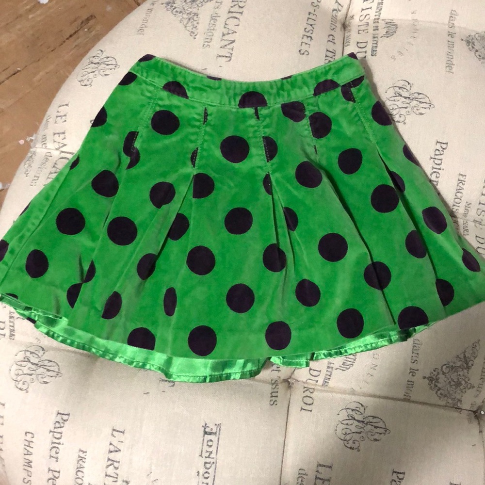 Baby Gap green polka skirt size 5
